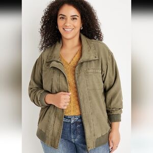 Maurices Olive Green Utility Jacket with Relaxed Fit Size 2x